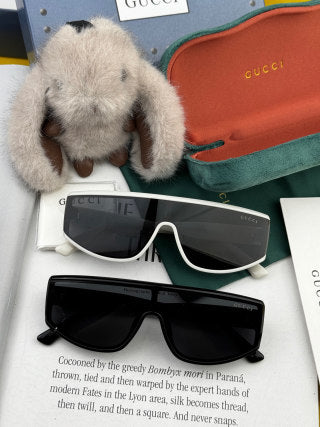 RECTANGULAR FRAME SUNGLASSES G3109 IN ACETATE - Black