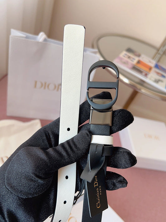 DIOR 25S BELT 20 MM IN BLACK CALFSKIN 618008 - 30