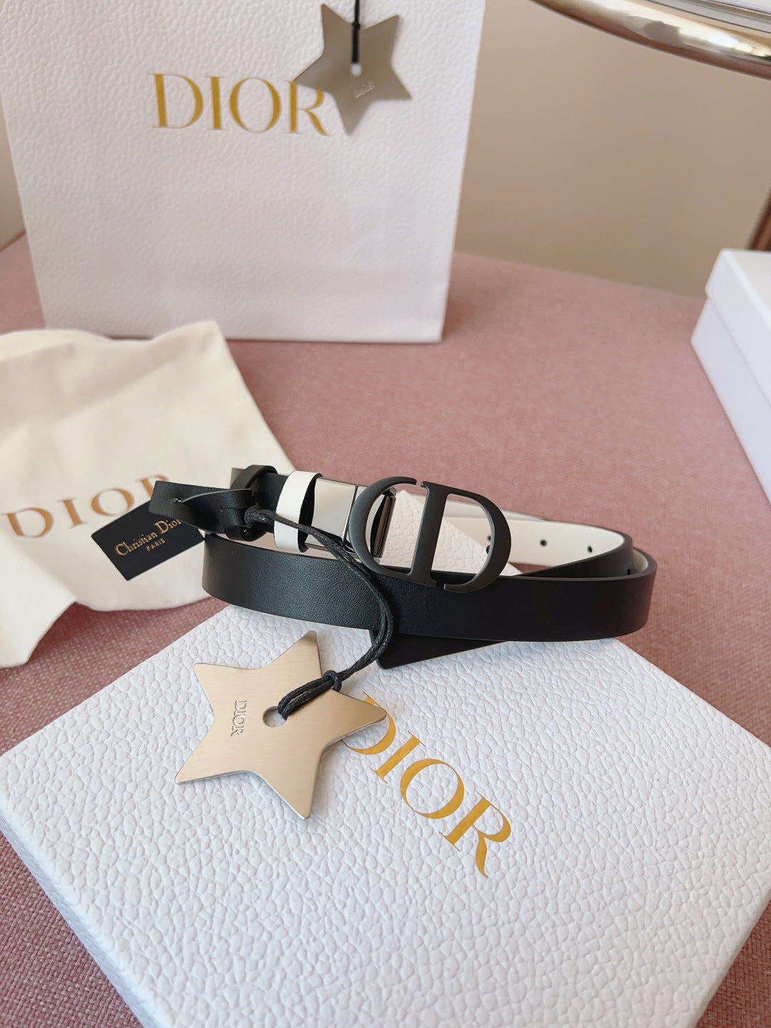 DIOR 25S BELT 20 MM IN BLACK CALFSKIN 618008 - 30