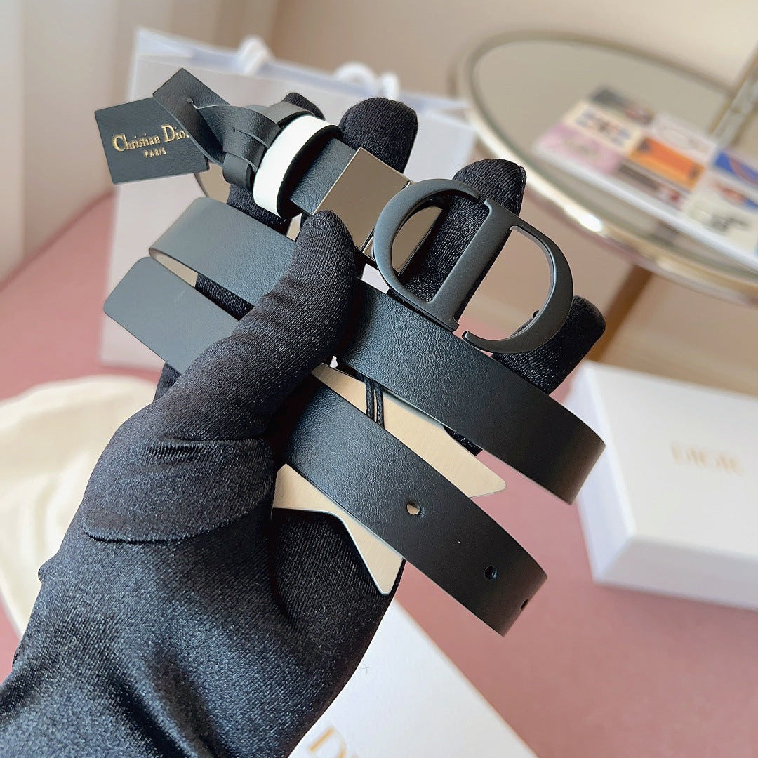 DIOR 25S BELT 20 MM IN BLACK CALFSKIN 618008 - 30