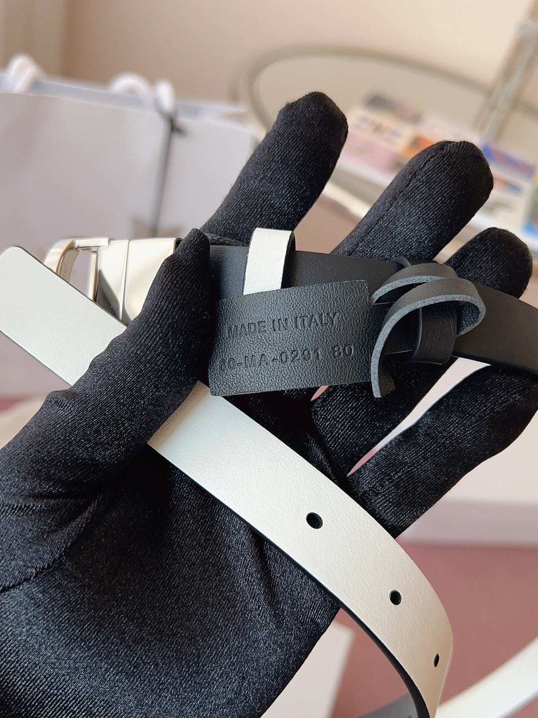 DIOR 25S BELT 20 MM IN BLACK CALFSKIN 618011 - 30