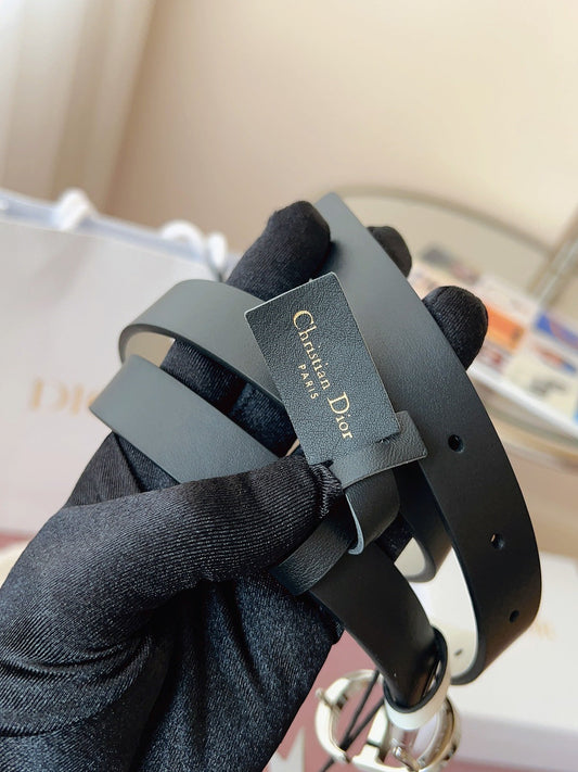 DIOR 25S BELT 20 MM IN BLACK CALFSKIN 618011 - 30