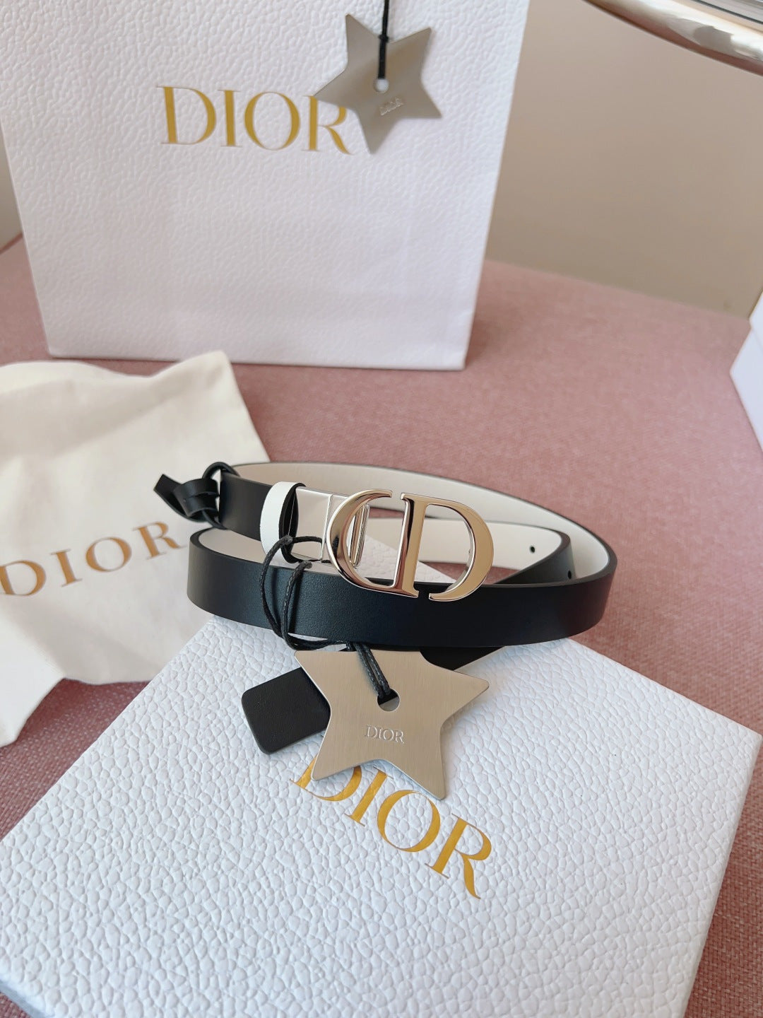 DIOR 25S BELT 20 MM IN BLACK CALFSKIN 618011 - 30