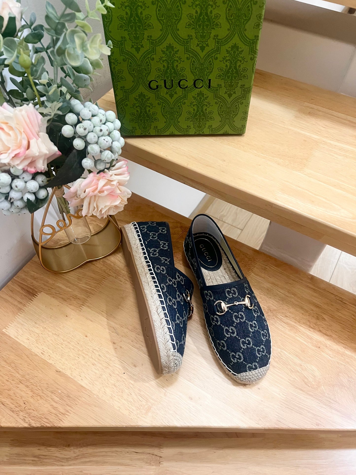 WOMEN'S ESPADRILLE WITH HORSEBIT IN NAVY BLUE DENIM - 36