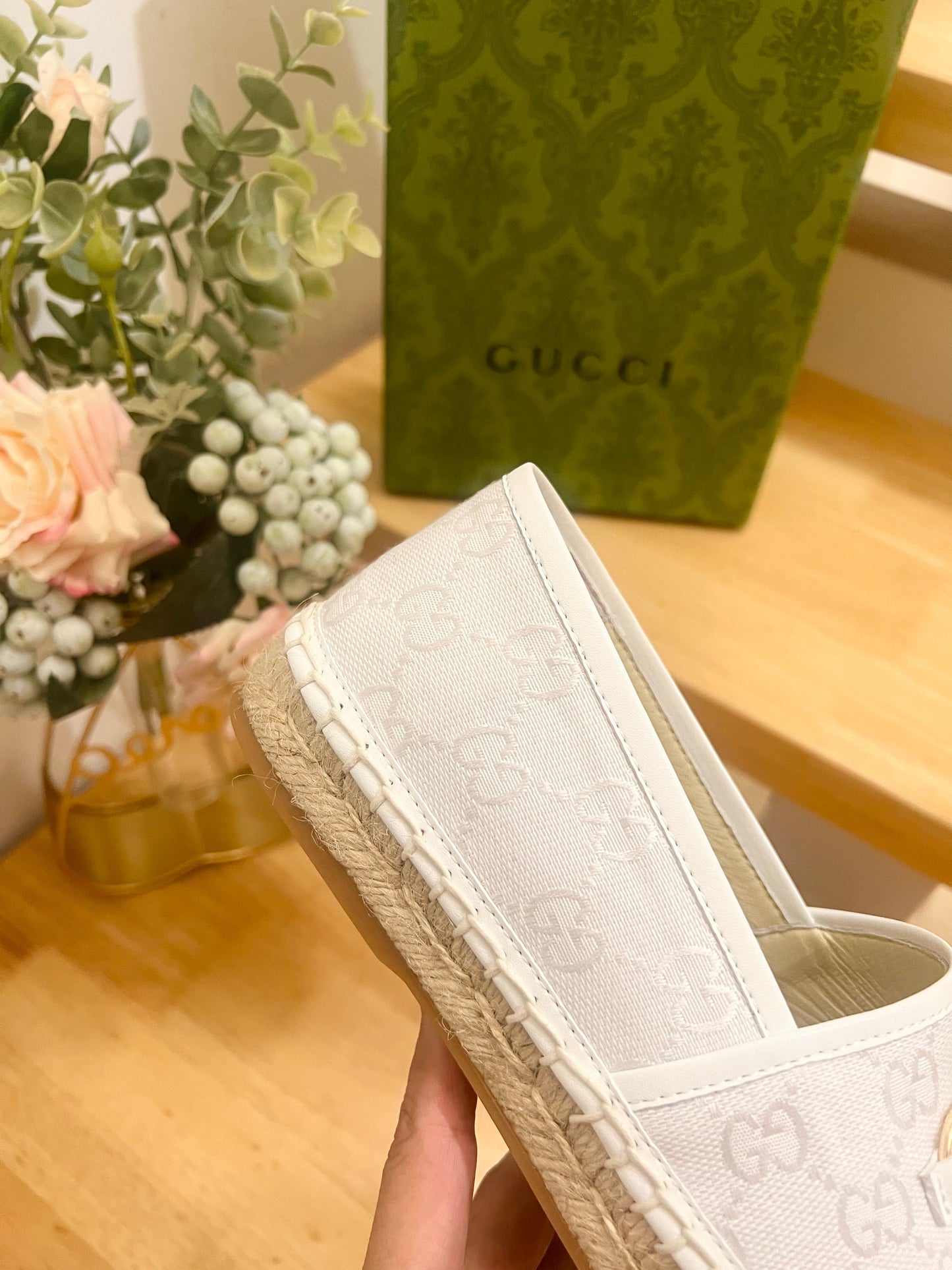 WOMEN'S ESPADRILLE WITH HORSEBIT IN WHITE CANVAS - 36