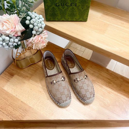 WOMEN'S ESPADRILLE WITH HORSEBIT IN BEIGE CANVAS - 36