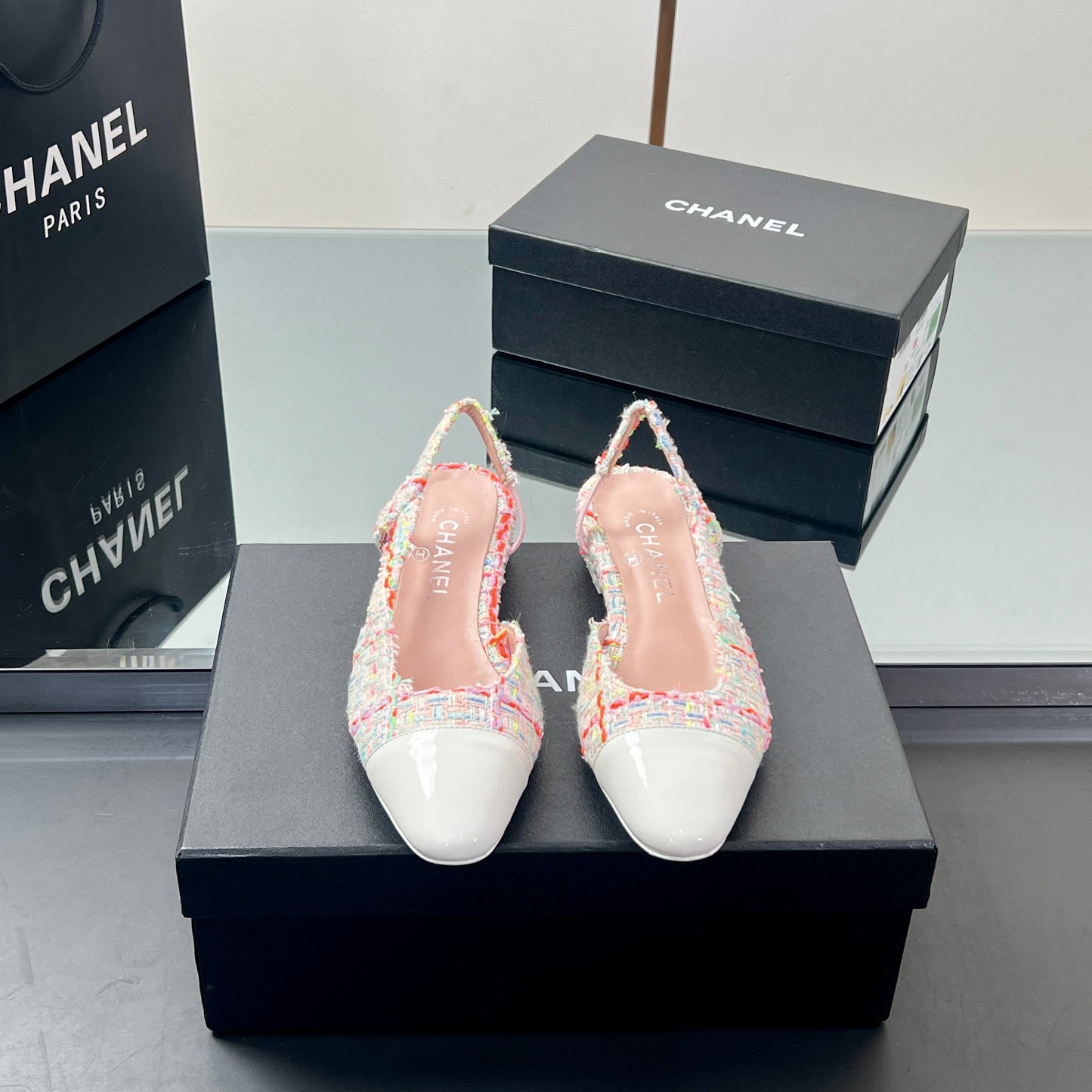 CC SLINGBACK 25S 25 MM IN MULTICOLOR TWEED - 35