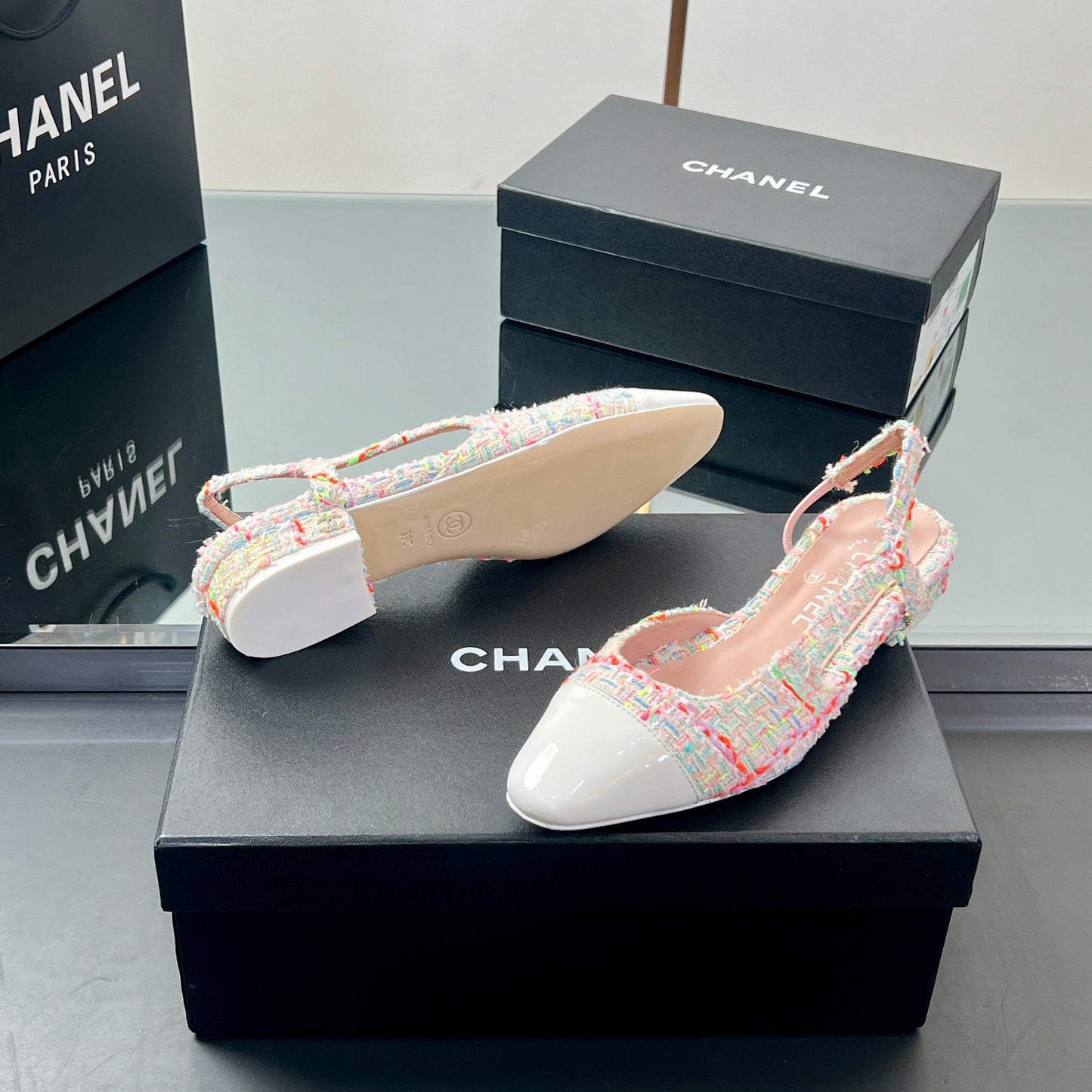 CC SLINGBACK 25S 25 MM IN MULTICOLOR TWEED - 35