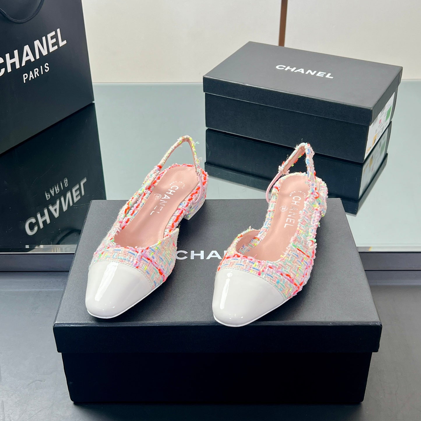 CC SLINGBACK 25S 25 MM IN MULTICOLOR TWEED - 35