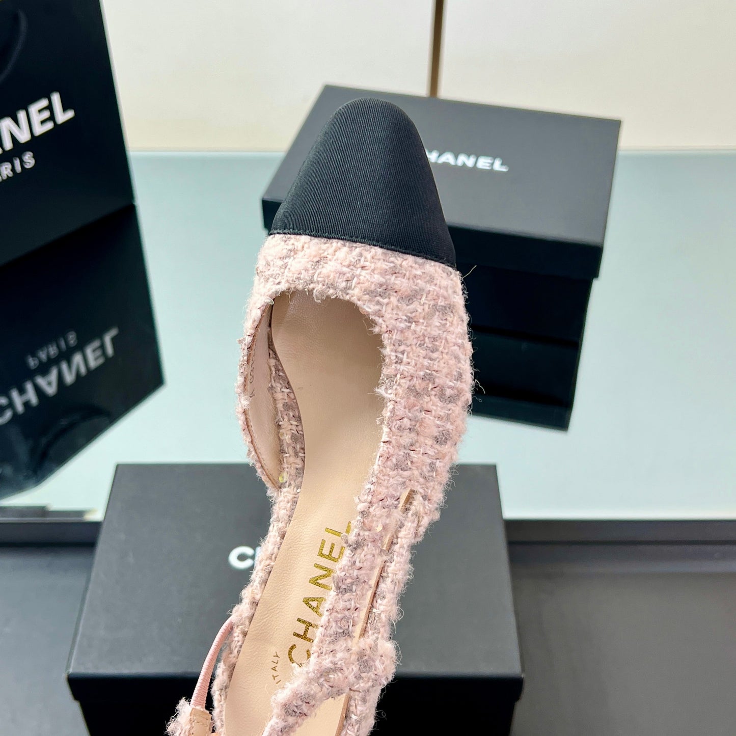 CC SLINGBACK 25S 25 MM IN LIGHT PINK TWEED - 35