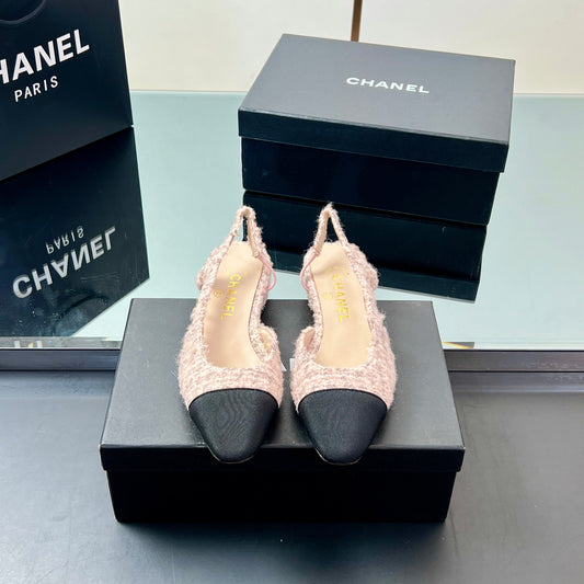 CC SLINGBACK 25S 25 MM IN LIGHT PINK TWEED - 35