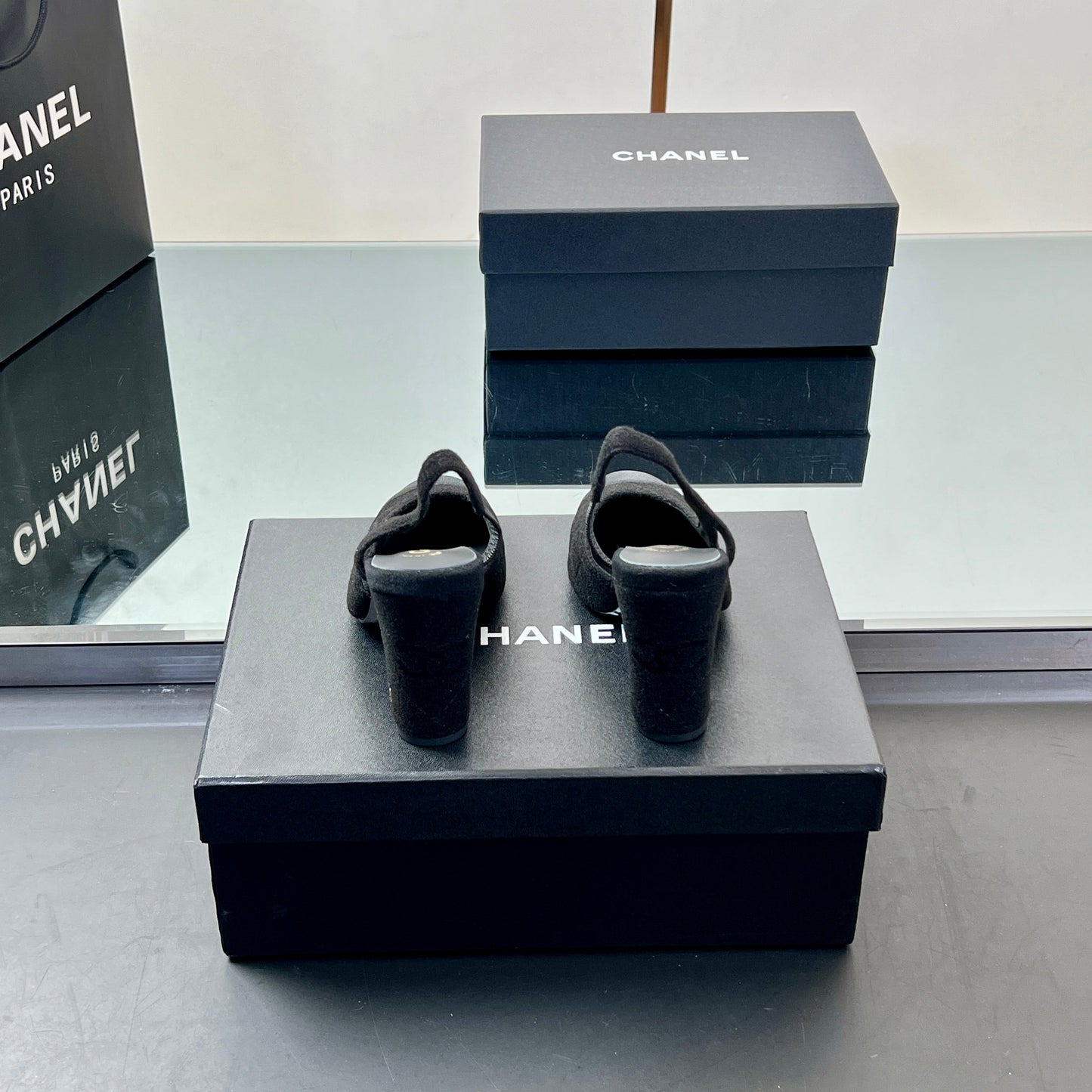CC SLINGBACK 25S 95 MM IN BLACK SUEDE - 35
