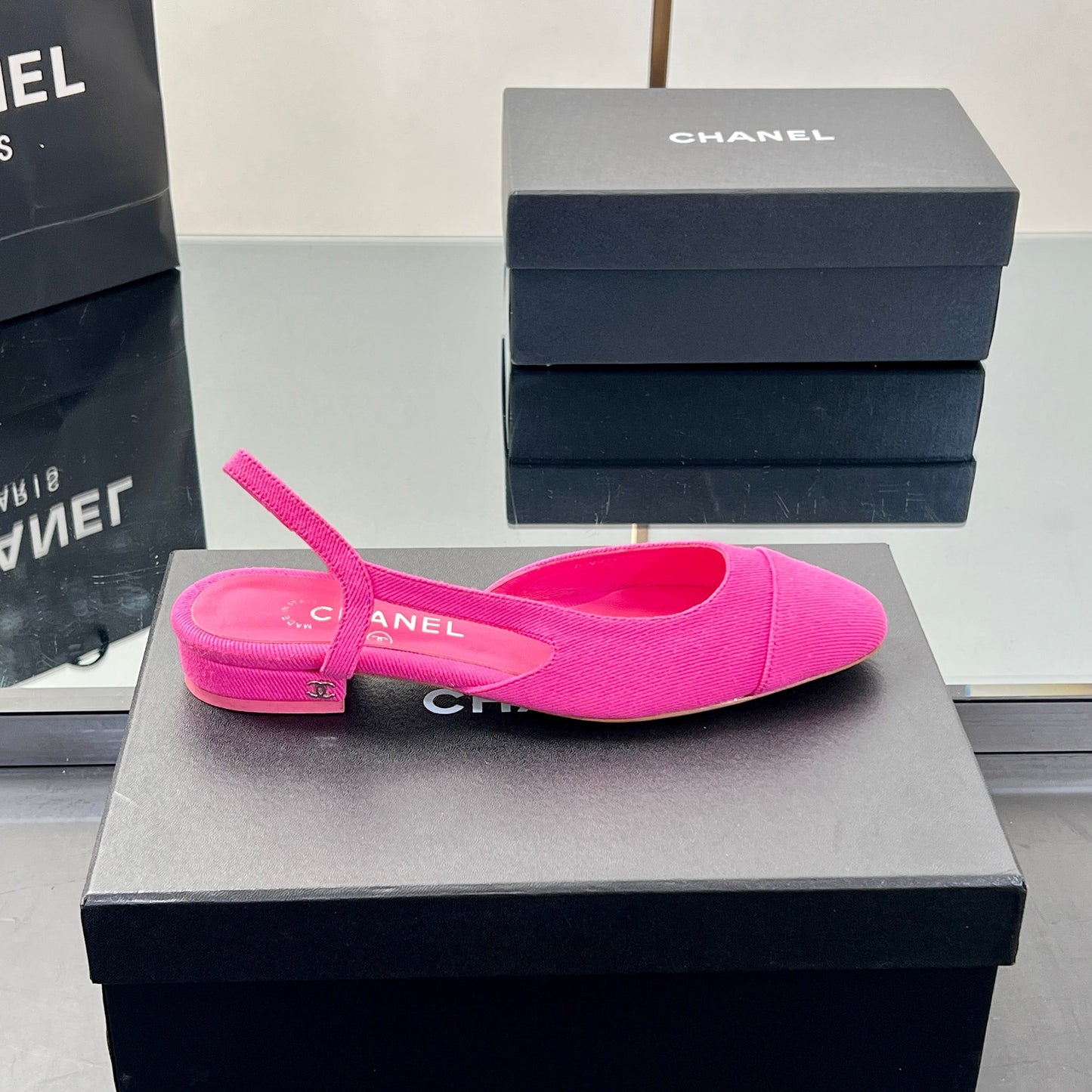 CC SLINGBACK 25S 25 MM IN PINK FABRIC - 35