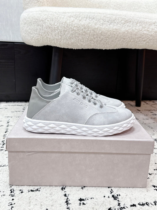 JIMMY CHOO 26S SNEAKERS IN GREY SUEDE