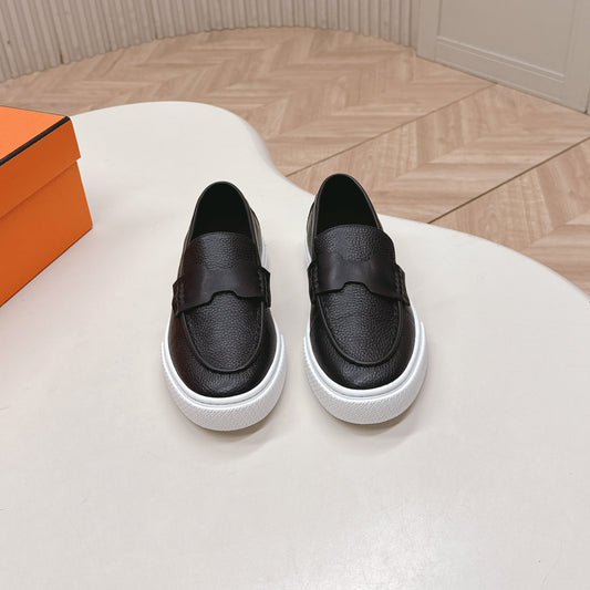 HM 25S SLIP-ON IN BLACK GRAINED LEATHER - 35