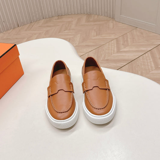 HM 25S SLIP-ON IN BROWN LAMBSKIN - 35