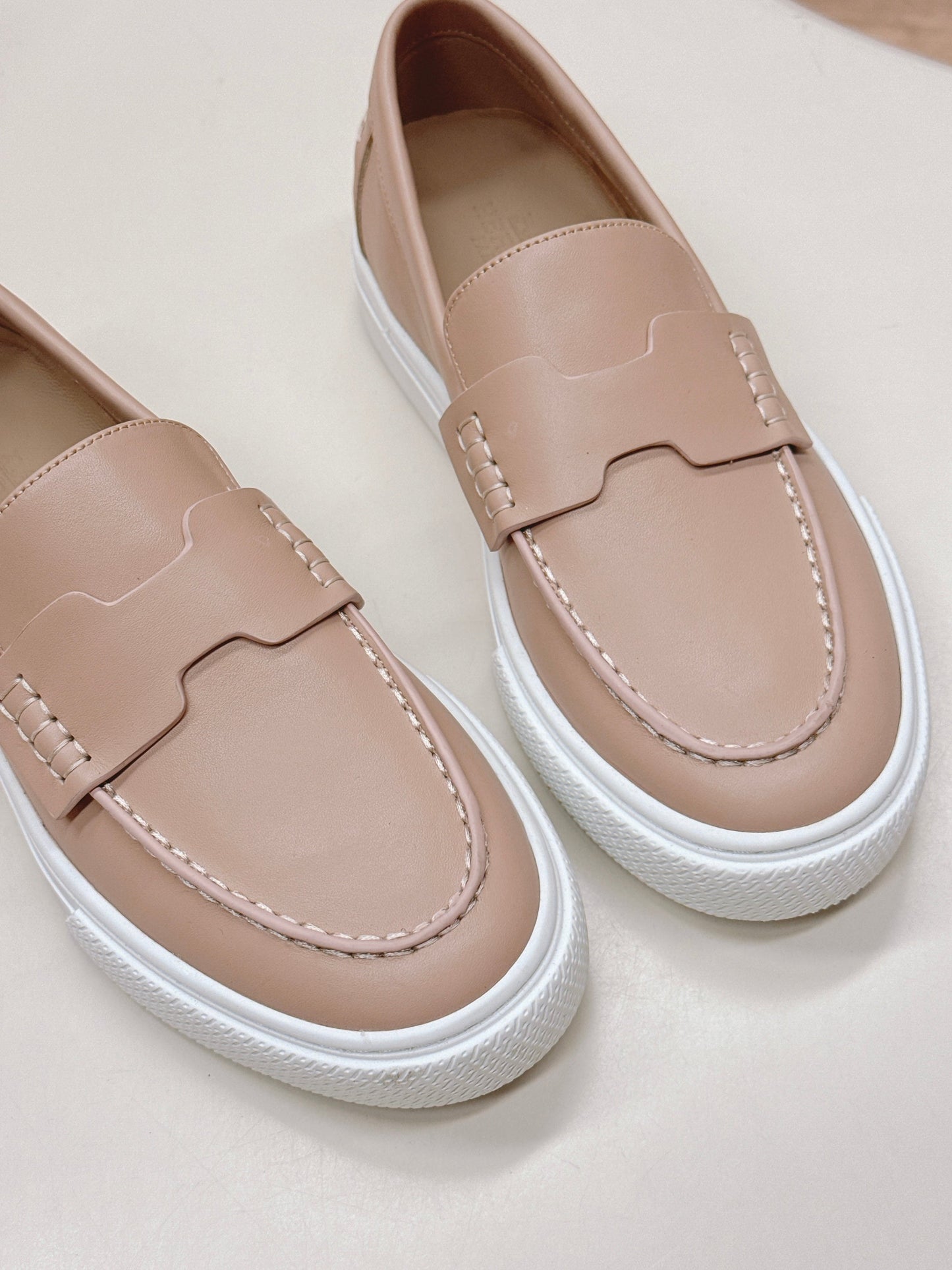 HM 25S SLIP-ON IN SOFT NUDE PINK LAMBSKIN - 35