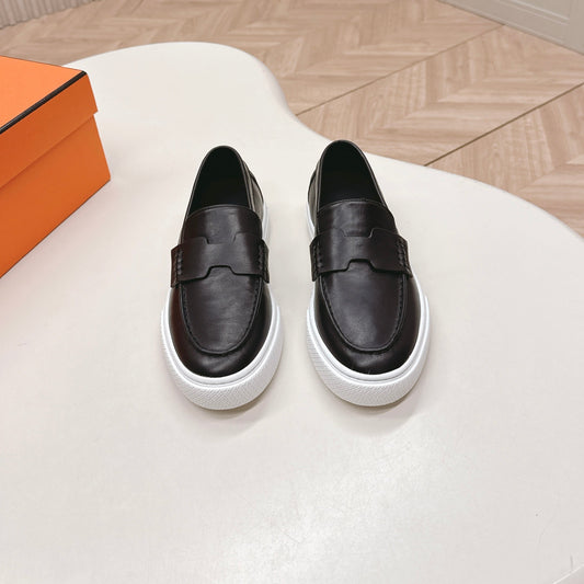 HM 25S SLIP-ON IN BLACK LAMBSKIN - 35