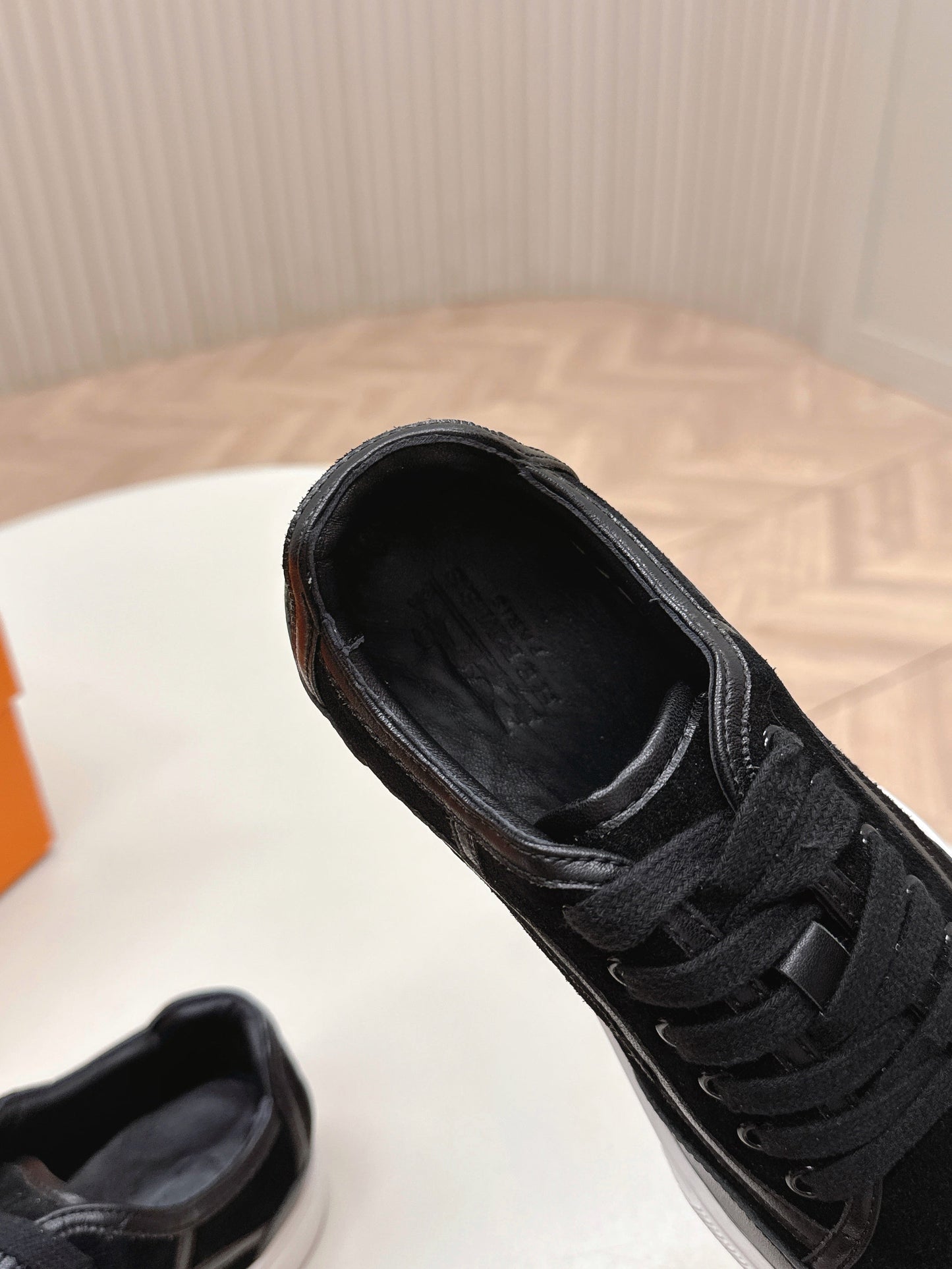 HM 25S SNEAKER LOW SPORTS IN BLACK SUEDE MIX LAMBSKIN - 35