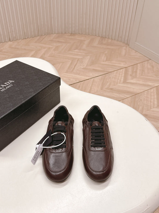 ЖІНОЧІ ТУФЛІ PRADA 26S МЕРІ ДЖЕЙН З ТЕМНО-КОРИЧНЕВОЇ ТЕЛЯЧОЇ ШКІРИ