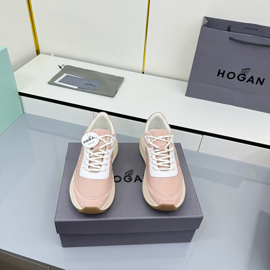 КРОСІВКИ TOM FORD 26S HOGAN З ТЕЛЯЧОЇ ШКІРИ ТА ЗАМШІ ПАСТЕЛЬНО-РОЖЕВОГО КОЛЬОРУ