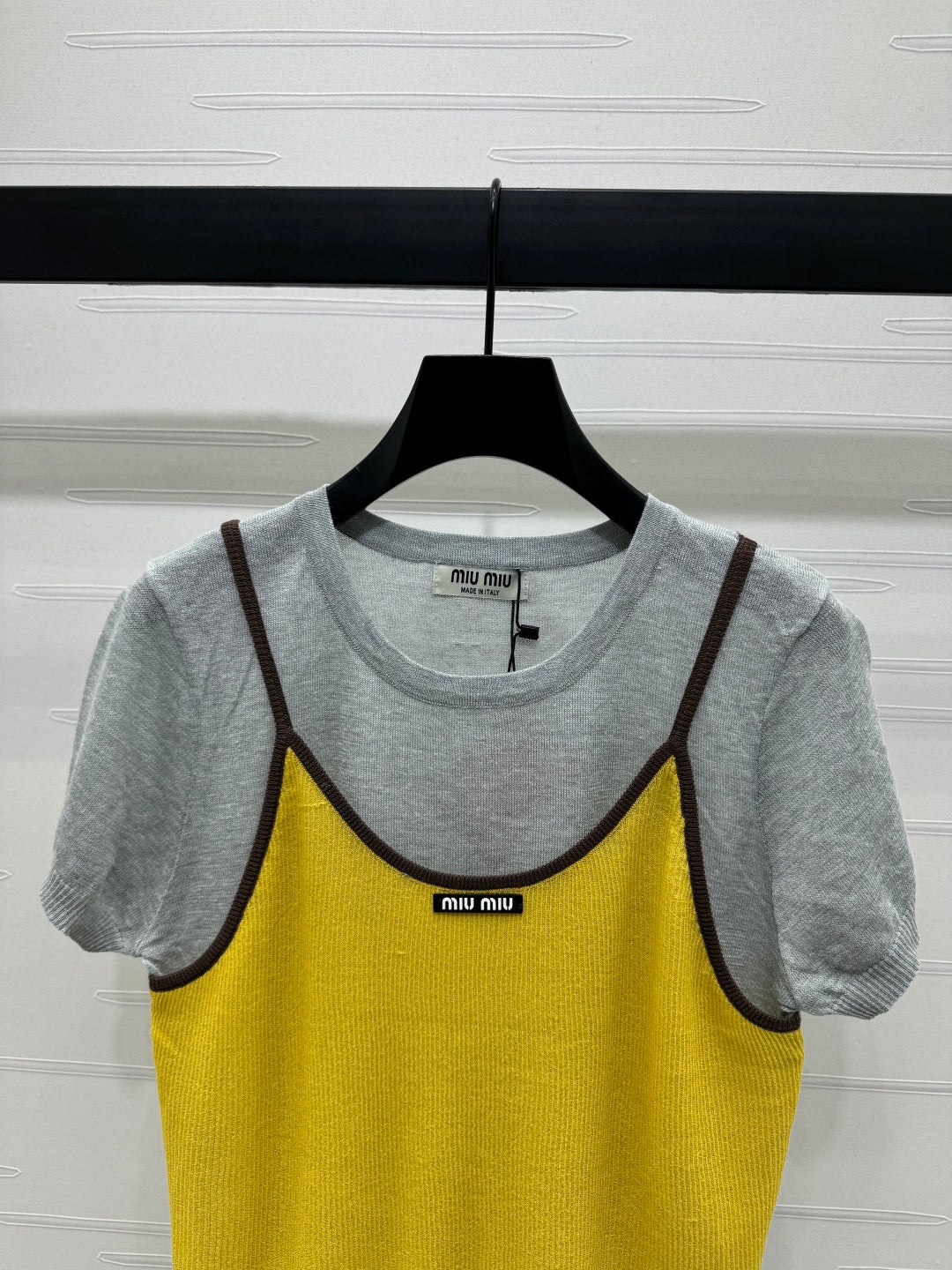 MIU 25S 2 PIECE KNITTED TOP WITH STRAPS 264132
