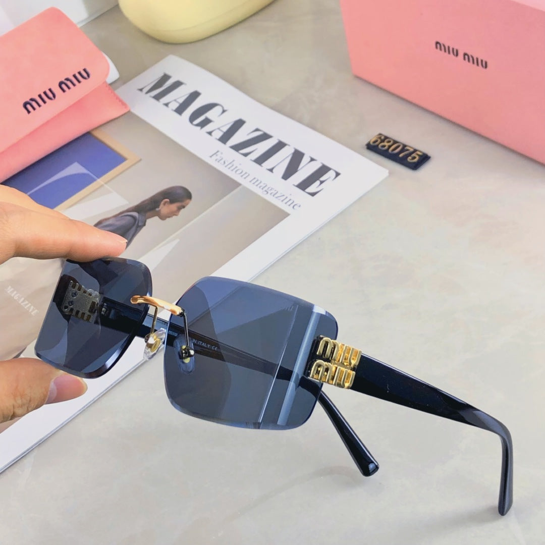 LOGO SQUARE SUNGLASSES 499927 IN METAL - Purple