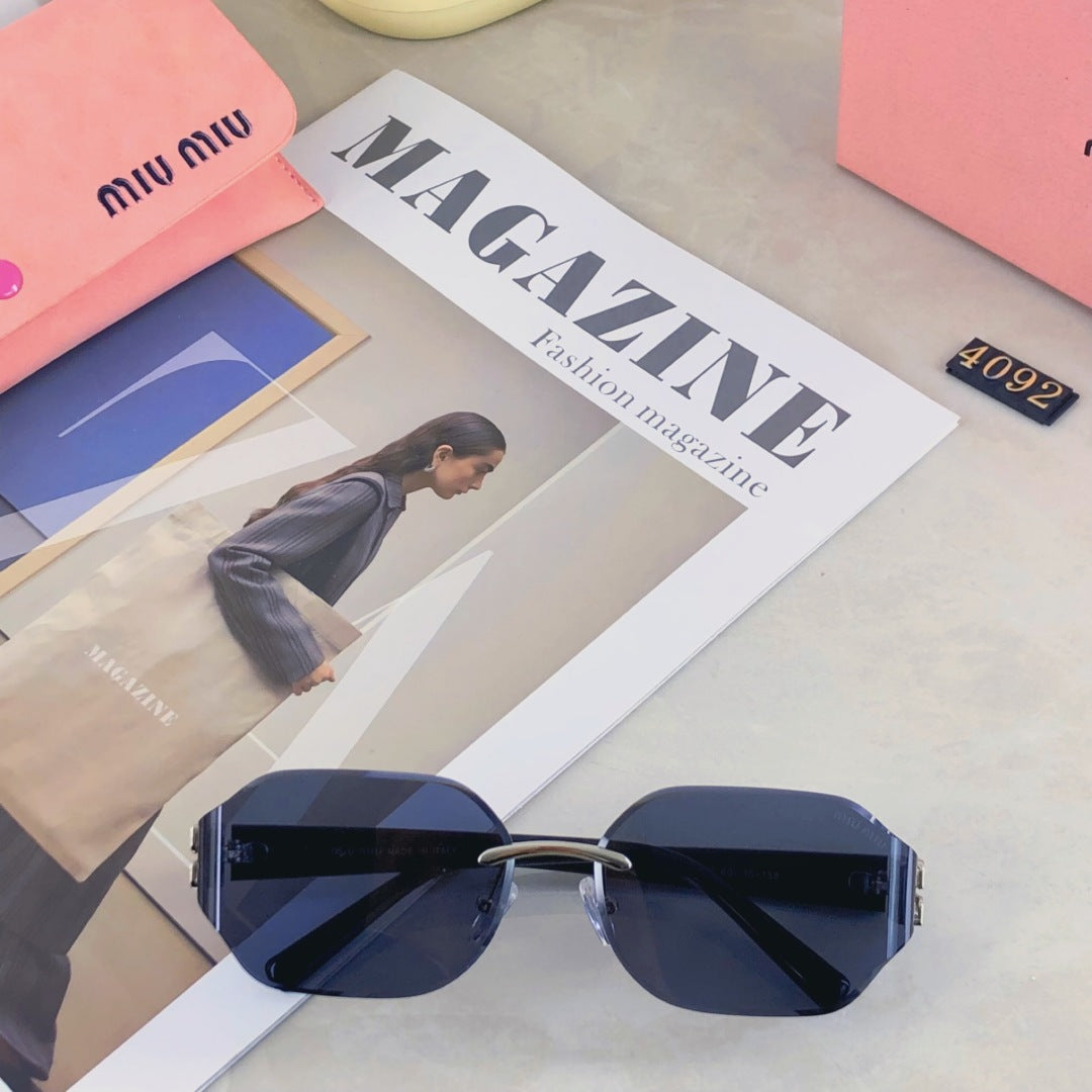 LOGO SQUARE SUNGLASSES 499930 IN METAL - Pink