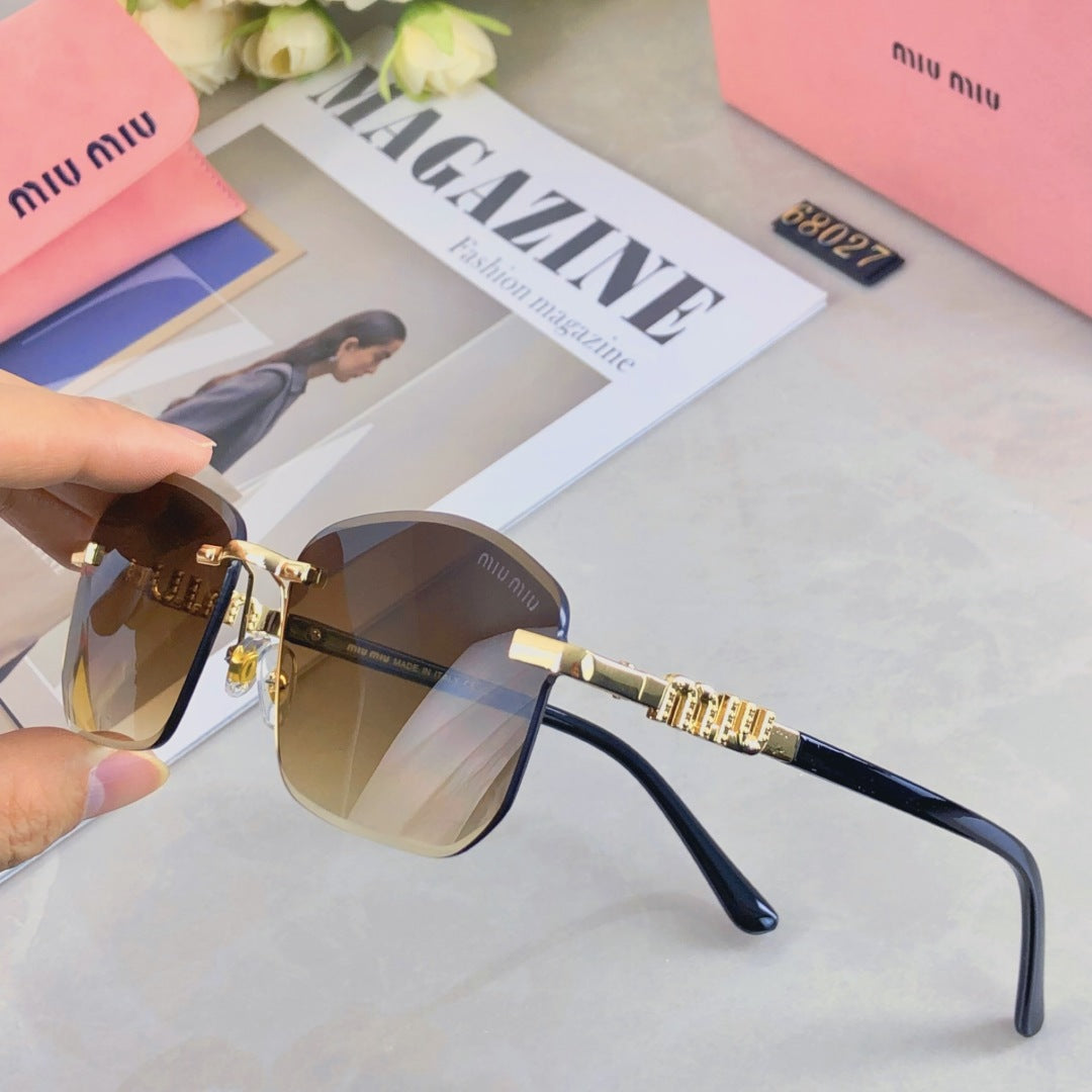 RUNWAY SQUARE SUNGLASSES 503005 IN METAL - Black