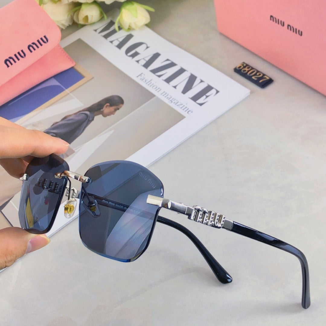 RUNWAY SQUARE SUNGLASSES 503005 IN METAL - Black