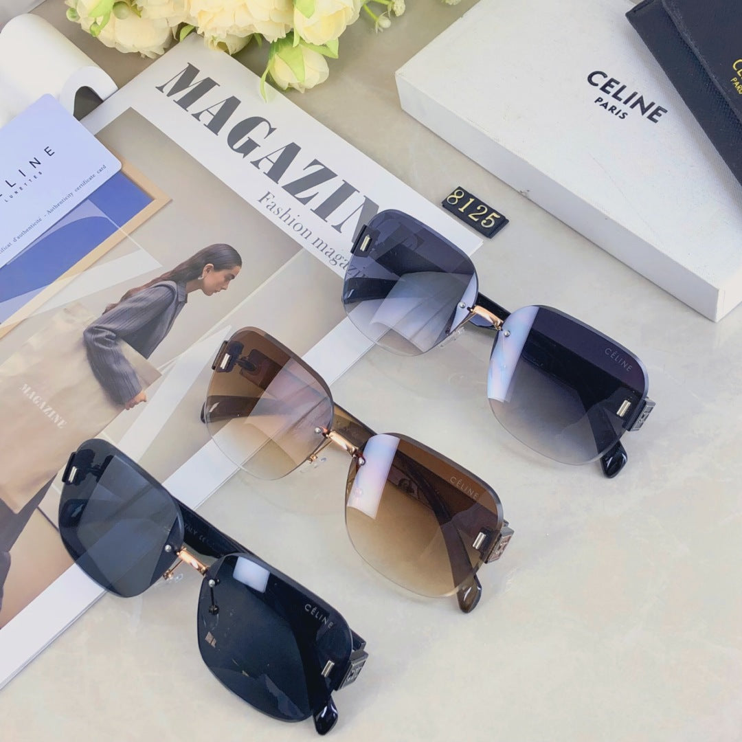 TRIOMPHE SQUARE SUNGLASS 510938 IN ACETATE - Black