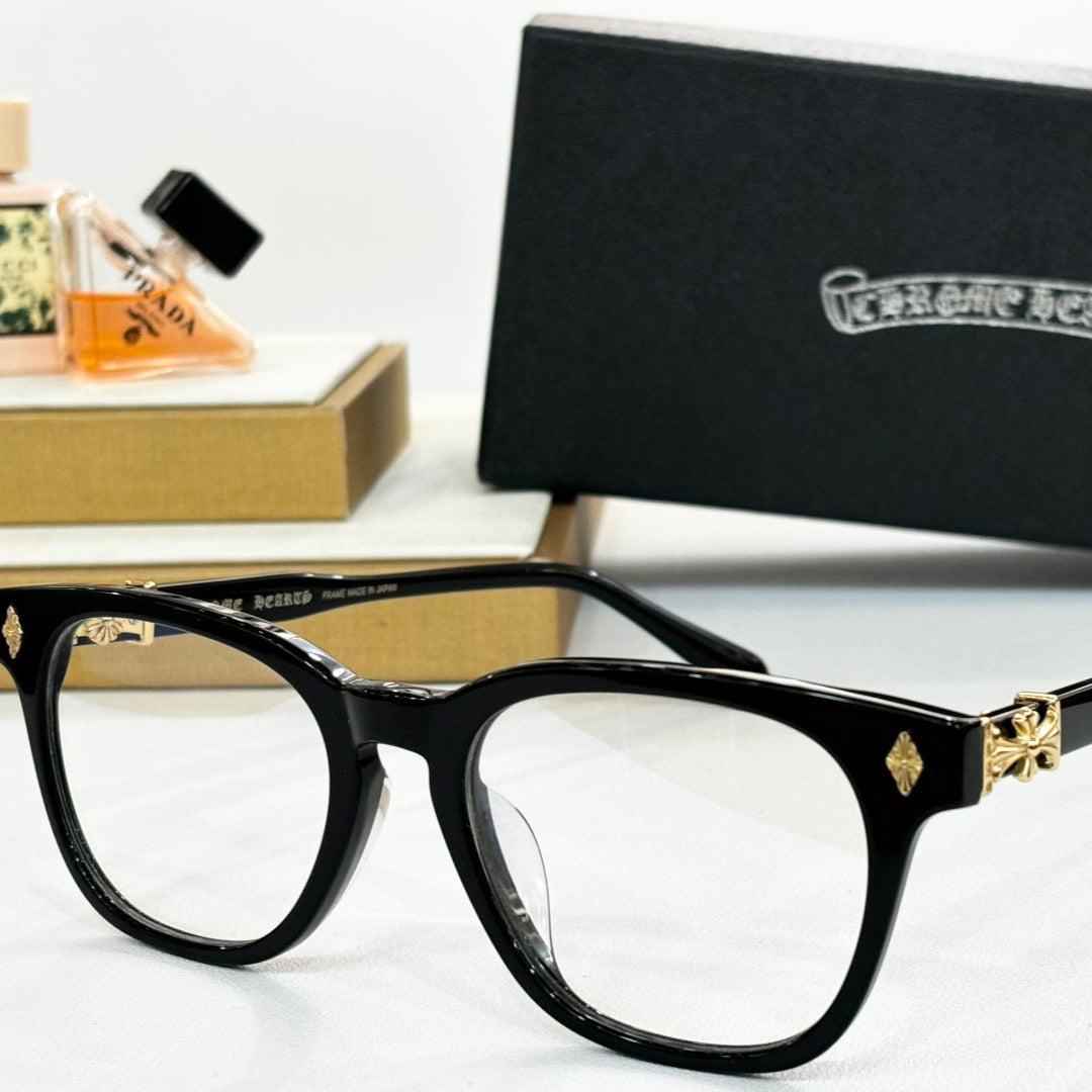 TRIOMPHE SUNGLASS 517390 IN ACETATE - Black/Silver Logo