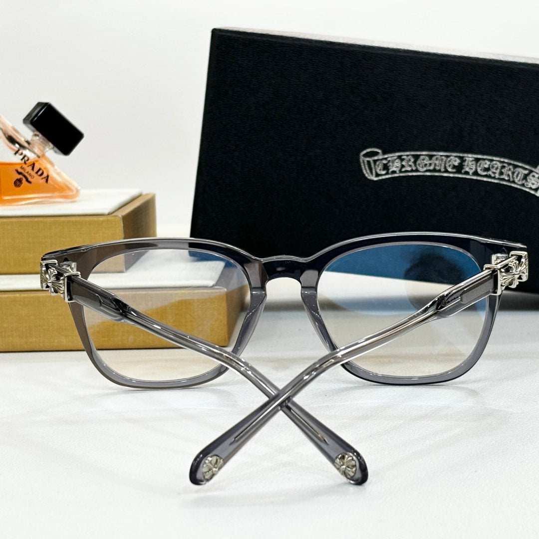 TRIOMPHE SUNGLASS 517390 IN ACETATE - Black/Silver Logo