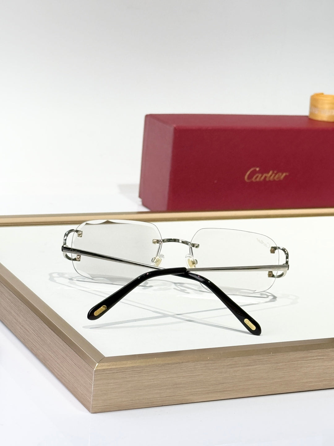 PHOTOCHROMIC LENSES C DE SQUARE FRAME SUNGLASSES CT0093O IN METAL - Yellow