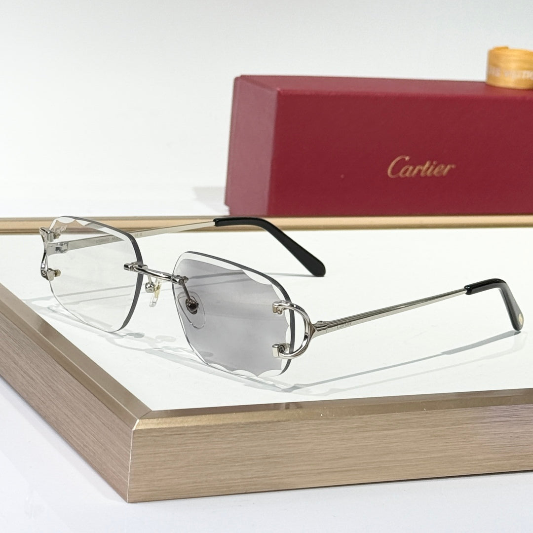PHOTOCHROMIC LENSES C DE SQUARE FRAME SUNGLASSES CT0093O IN METAL - Yellow