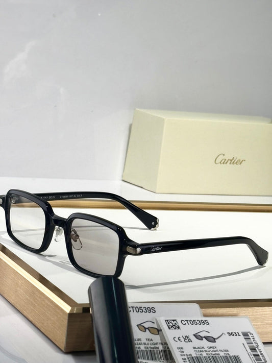 PREMIÈRE SQUARE FRAME SUNGLASSES CT0539S IN ACETATE - Yellow photochromic lenses