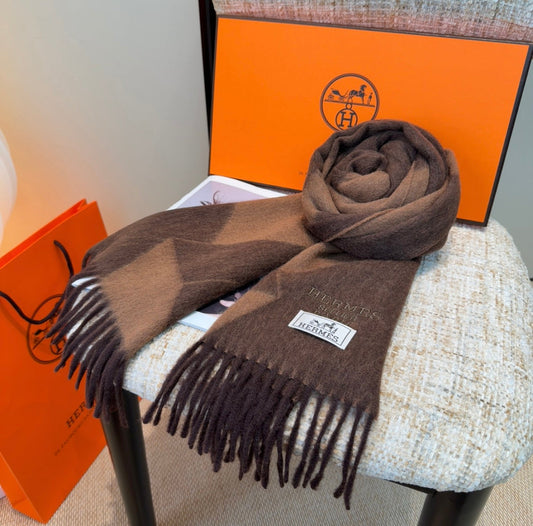 ШАРФ HERMES 25S 190 З КАШМІРУ 987695