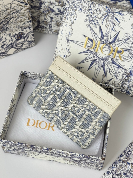 DIOR 25S ГАМАНЕЦЬ-КАРТНИЦЯ 30 MONTAIGNE 10 З ЖАККАРДОВОГО ПОЛОТНА OBLIQUE КОЛЬОРУ СЛОНОВОЇ КІСТКИ