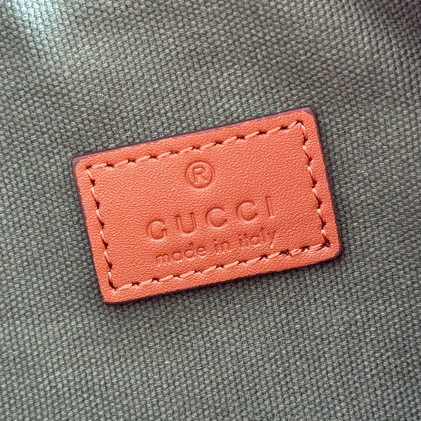 GUCCI 26S GIGLIO TOP HANDLE BAG 19 IN WARM BEIGE AND BROWN CANVAS