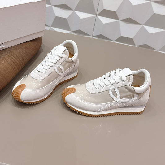 КРОСІВКИ LOEWE 26S FLOW RUNNER З БІЛОЇ ЗАМШІ ТА ПРОЗОРОГО ПЛАСТИКУ І ТЕЛЯЧОЇ ШКІРИ