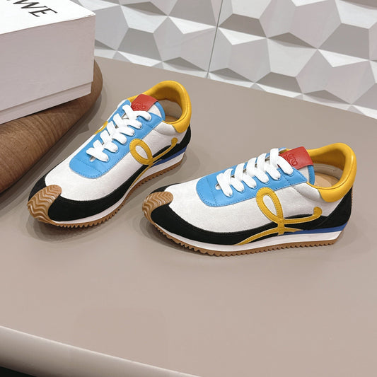 LOEWE 26S FLOW RUNNER SNEAKER З МУЛЬТИКОЛЬОРОВОЇ ЗАМШІ ТА ТЕЛЯЧОЇ ШКІРИ СТИЛЬ 4