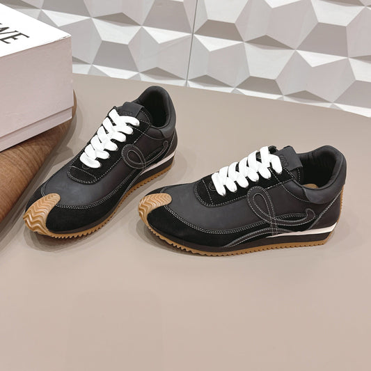 КРОСІВКИ LOEWE 26S FLOW RUNNER З ЧОРНОЇ ТЕЛЯЧОЇ ШКІРИ ТА ЗАМШІ, МОДЕЛЬ 6
