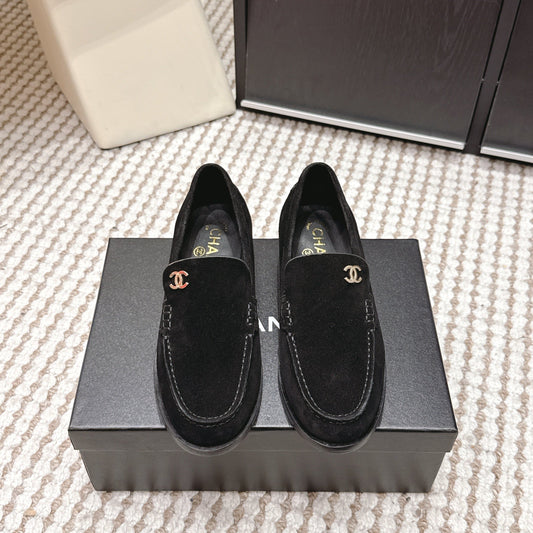 ЛОФЕРИ CHANEL 26S З ЧОРНОЇ ЗАМШІ