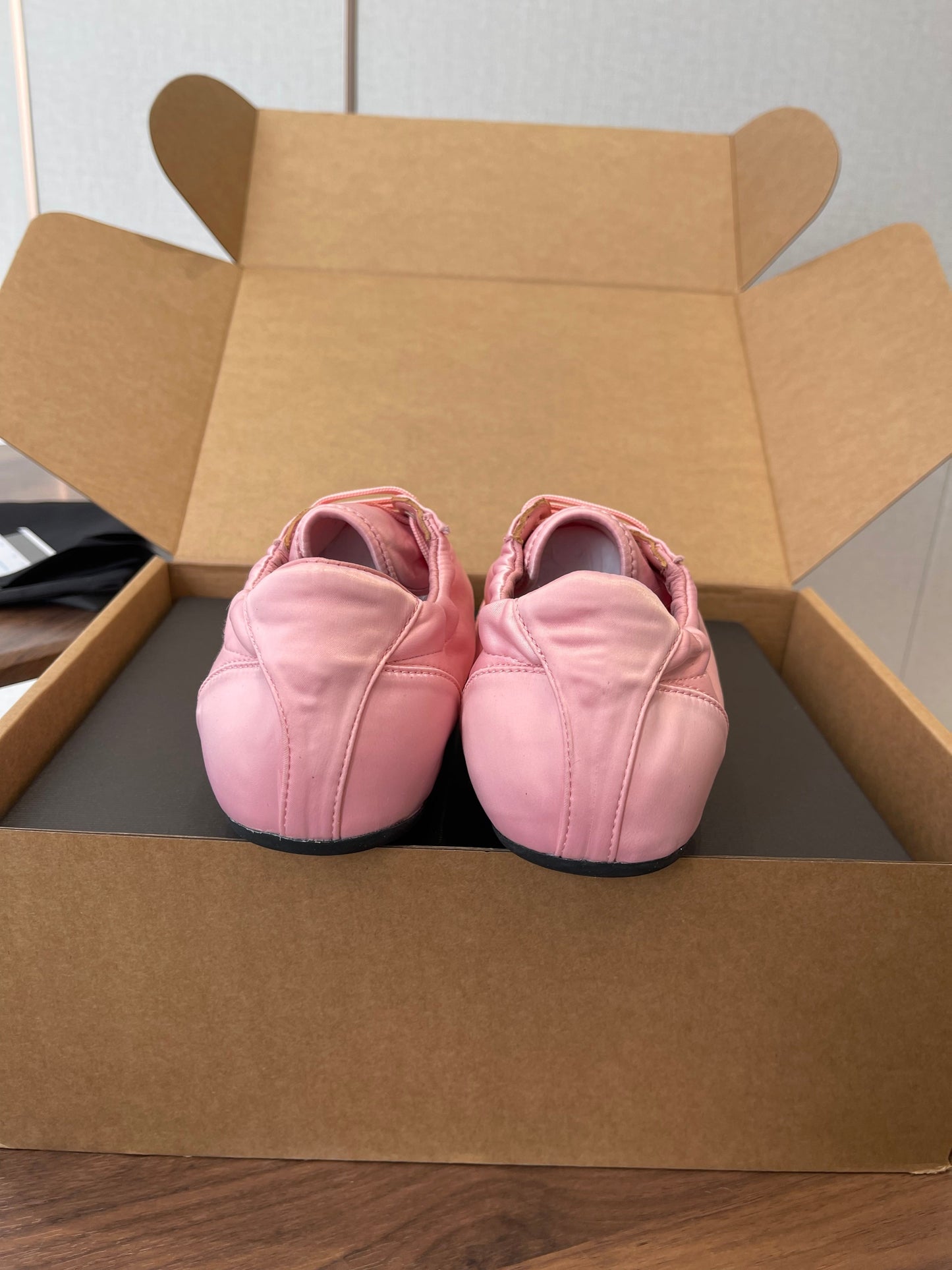 PRADA 25S SNEAKER IN PINK SILK - 35