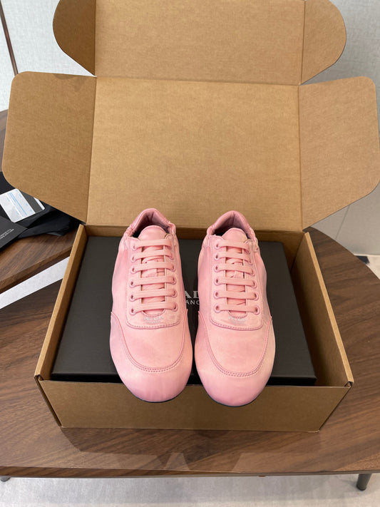 PRADA 25S SNEAKER IN PINK SILK - 35