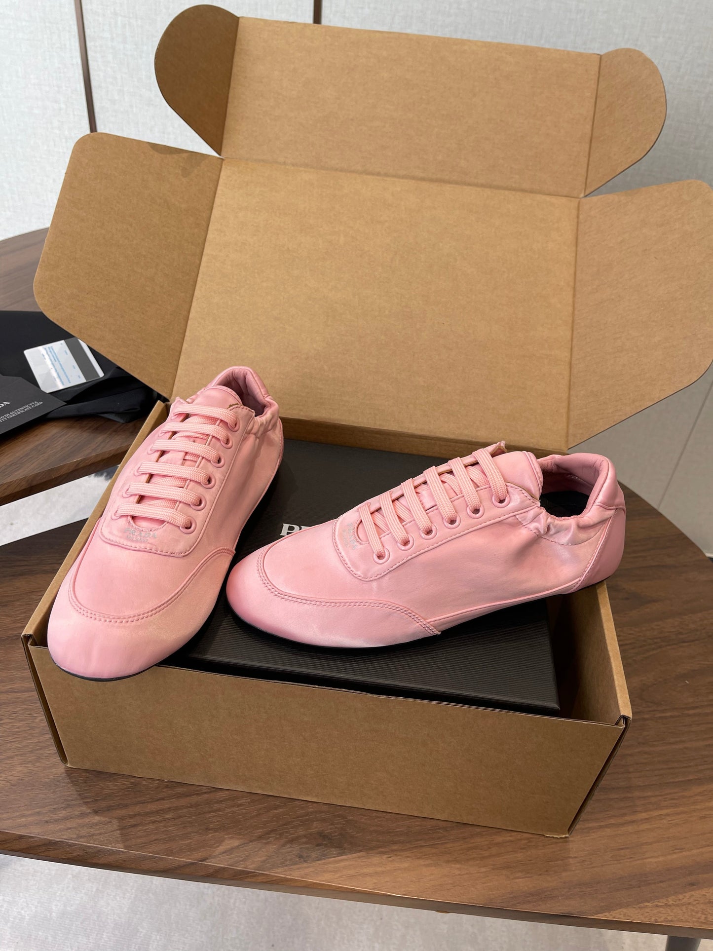 PRADA 25S SNEAKER IN PINK SILK - 35