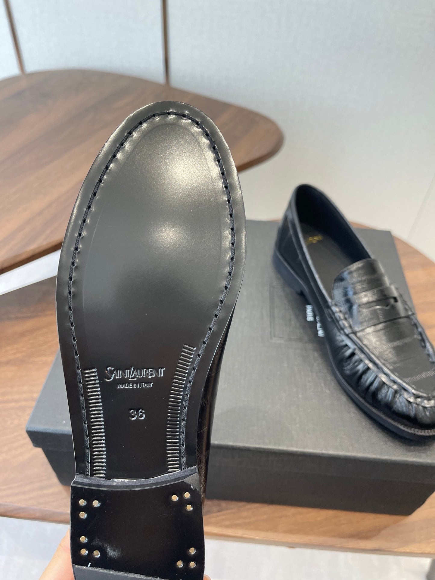 YSL 26S LOAFER IN BLACK CALFSKIN