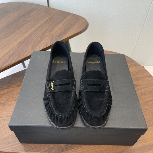 Лофери YSL 26S З ЧОРНОЇ ЗАМШІ