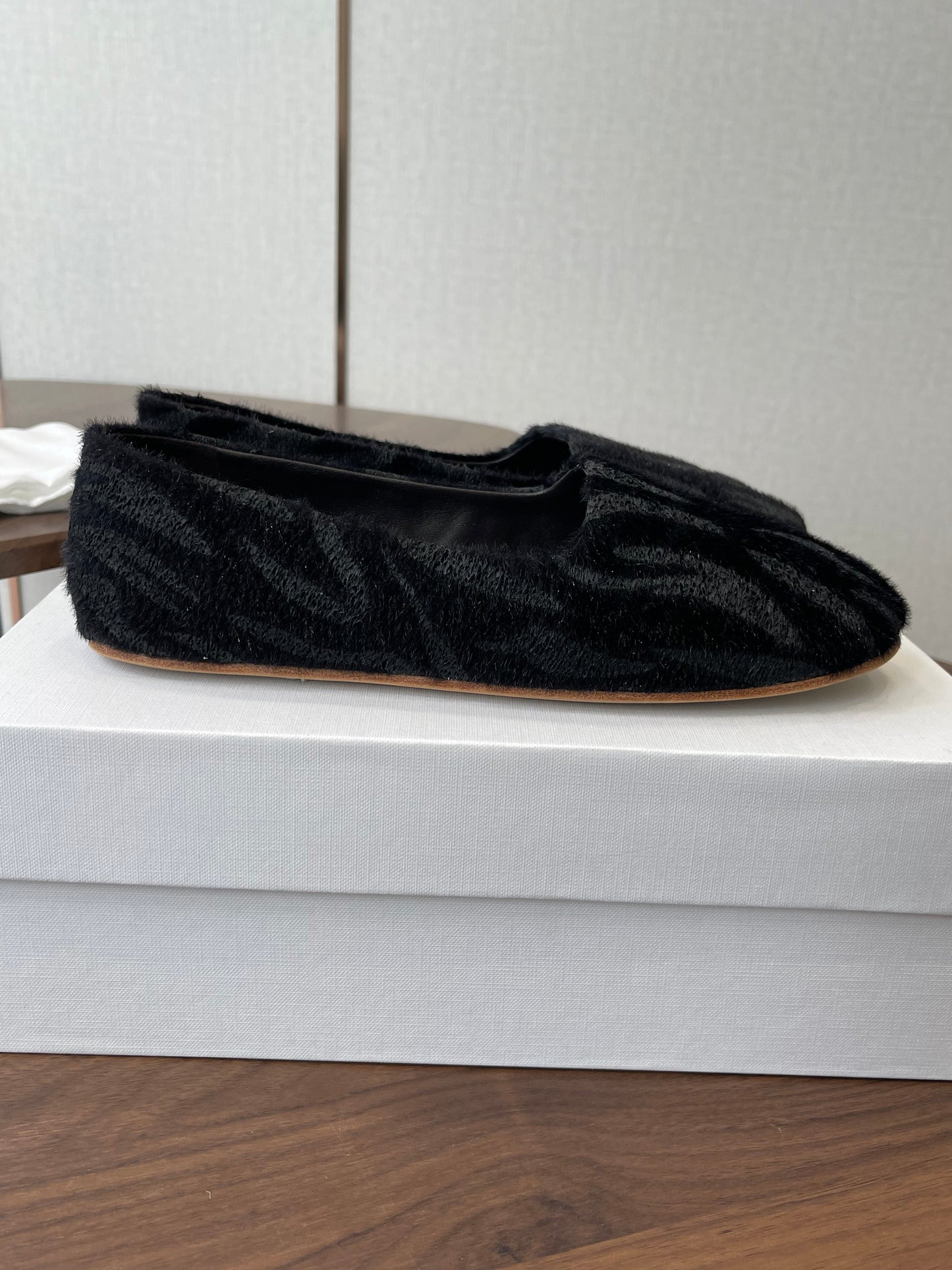 THE ROW 26S MARY JANES IN BLACK ZEBRA PRINT PONY HAIR