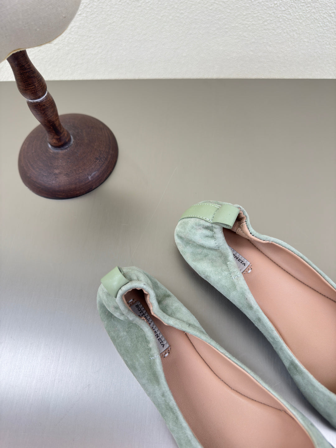BALLET FLAT IN LIGHT BLUE SUEDE - 35